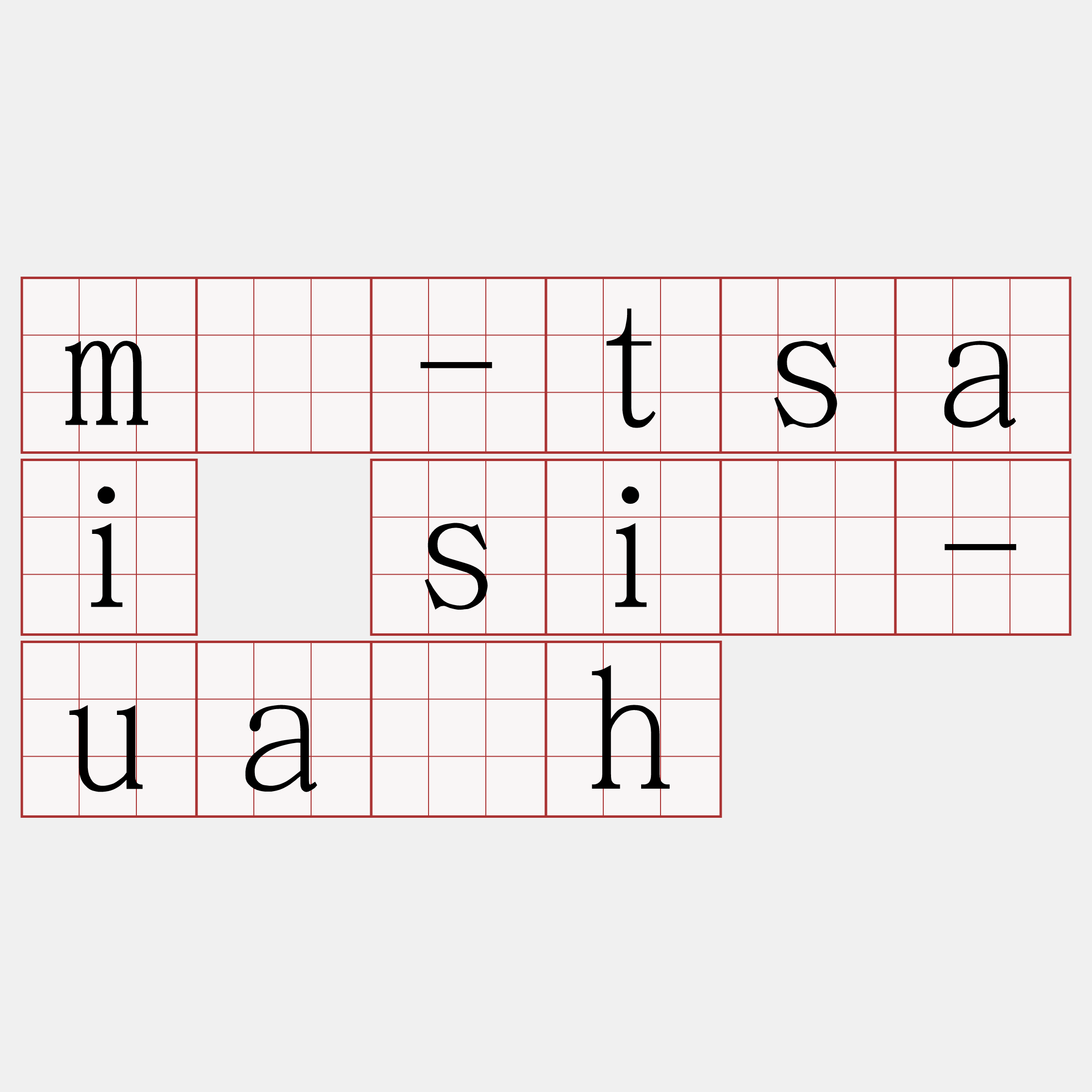 m̄-tsai sí-ua̍h